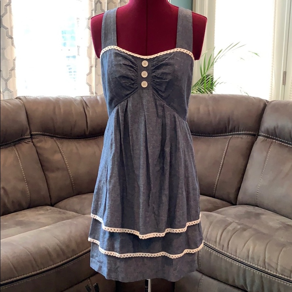 Blue and White Dress